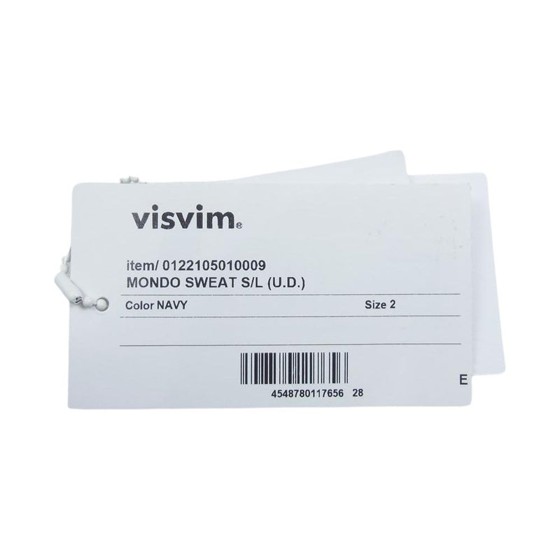 VISVIM ビズビム 22SS 0122105010009 MONDO SWEAT S/L U.D. ノースリーブ スウェット ネイビー系 2【美品】【中古】