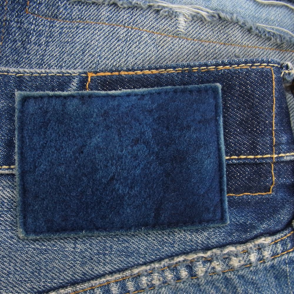 VISVIM ビズビム 19SS 0119305005001 SOCIAL SCULPTURE 03 DAMAGED-17 ダメージ加工 デニム パンツ インディゴ インディゴブルー系【美品】【中古】