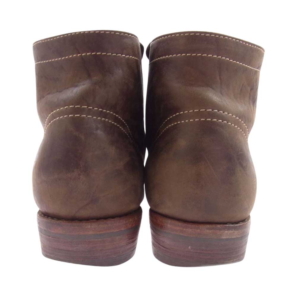 VISVIM ビズビム 19AW 0119102002007 BRIGADIER BOOTS FOLK F.I.L. EXCLUSIVE ブリガディア ブーツ 泥染め レザー ブーツ ダークブラウン系 27.5㎝【中古】