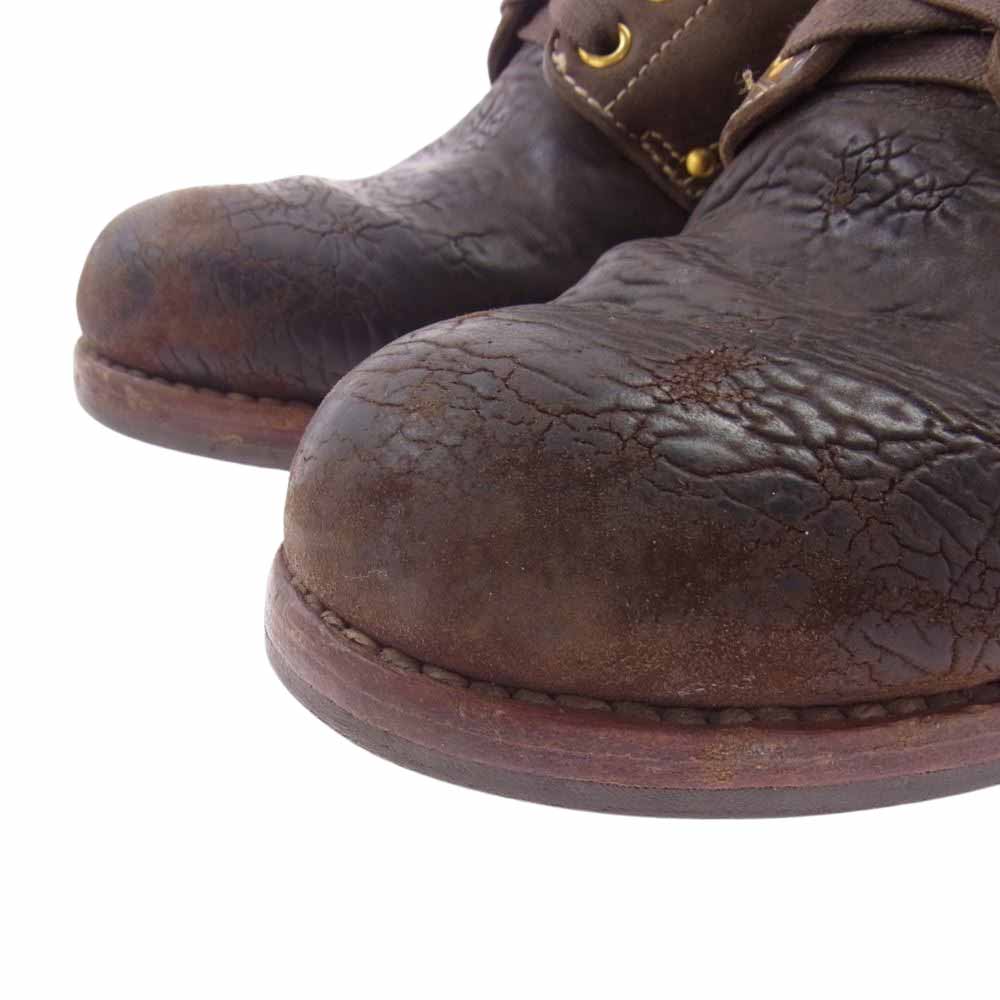 VISVIM ビズビム 19AW 0119102002007 BRIGADIER BOOTS FOLK F.I.L. EXCLUSIVE ブリガディア ブーツ 泥染め レザー ブーツ ダークブラウン系 27.5㎝【中古】