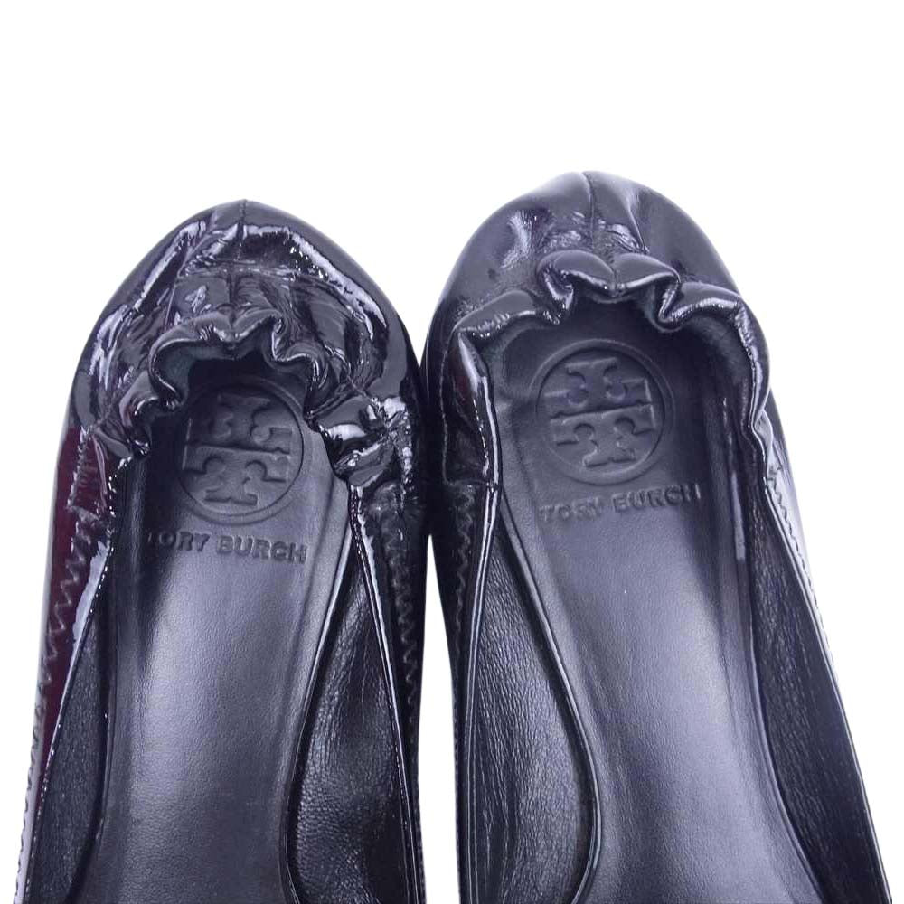Tory Burch トリーバーチ 7992103001 ガンチーニ パテント レヴァ バレット パンプス ブラック系 8.5【中古】