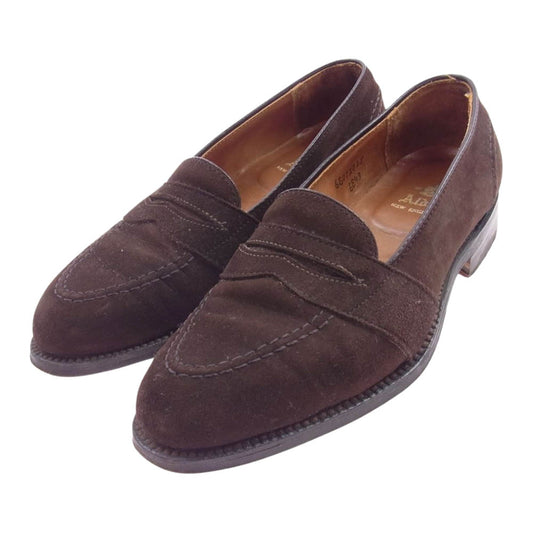 ALDEN オールデン 6843 スエード コイン ローファー ダークブラウン系 5 1/2 D【中古】