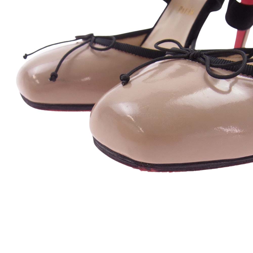 Christian Louboutin クリスチャンルブタン 3110613 THESMAMA リボン ツートーン パンプス ベージュ系 38【中古】