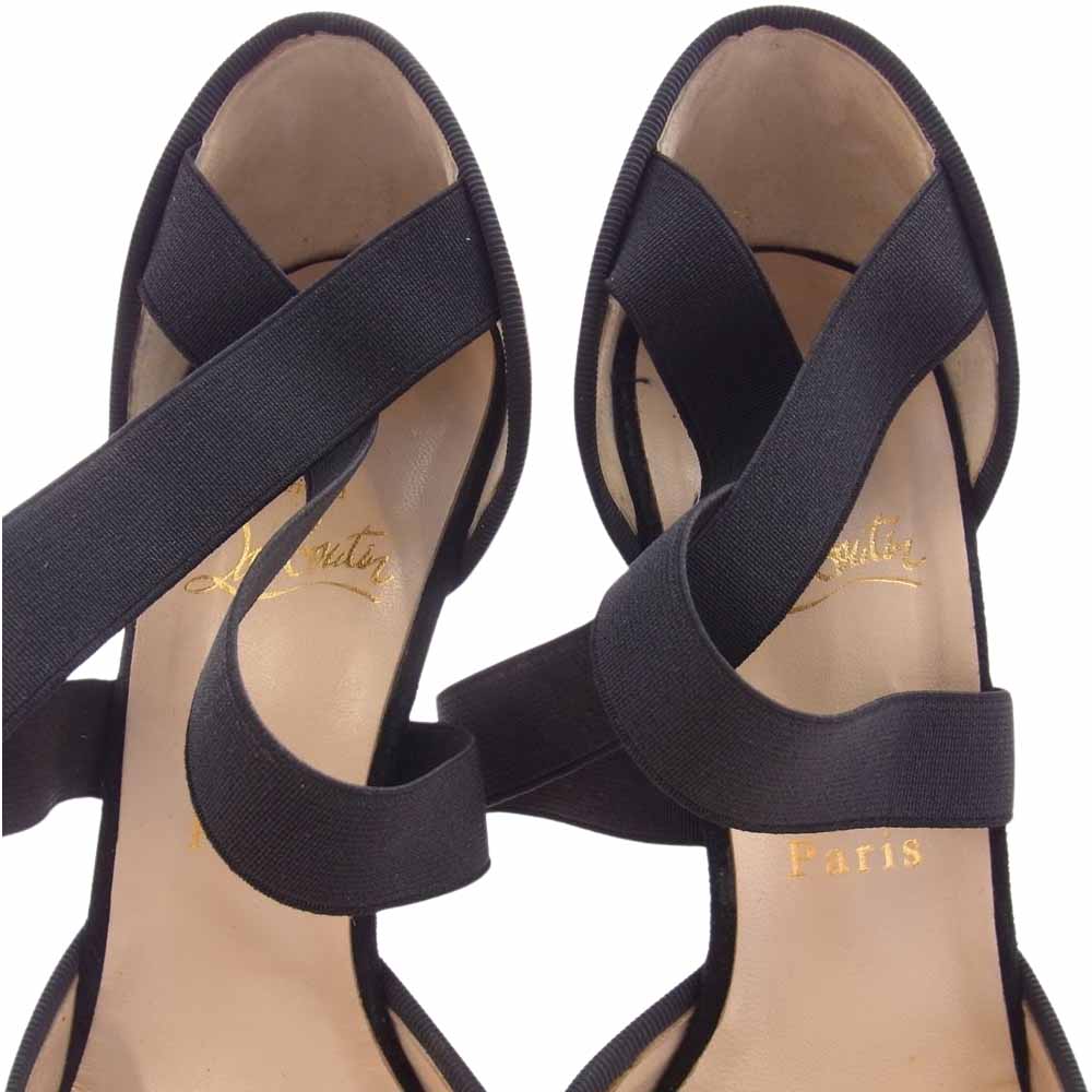 Christian Louboutin クリスチャンルブタン 3110613 THESMAMA リボン ツートーン パンプス ベージュ系 38【中古】