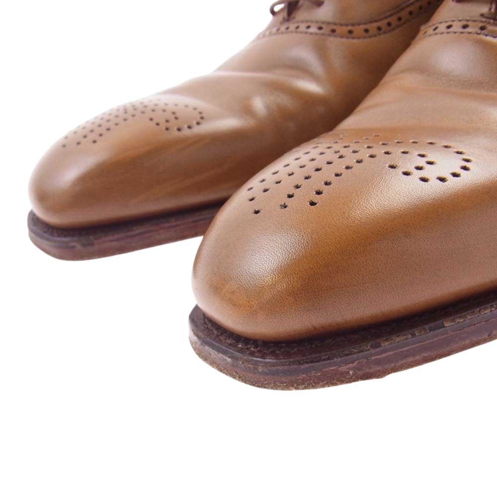 CROCKETT&JONES クロケットアンドジョーンズ 5951-2115-01 英国製 DOVER 5951 メダリオン ウィングチップ シューズ  ブラウン系 8E【中古】