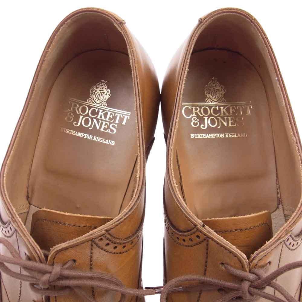 CROCKETT&JONES クロケットアンドジョーンズ 5951-2115-01 英国製 DOVER 5951 メダリオン ウィングチップ シューズ  ブラウン系 8E【中古】
