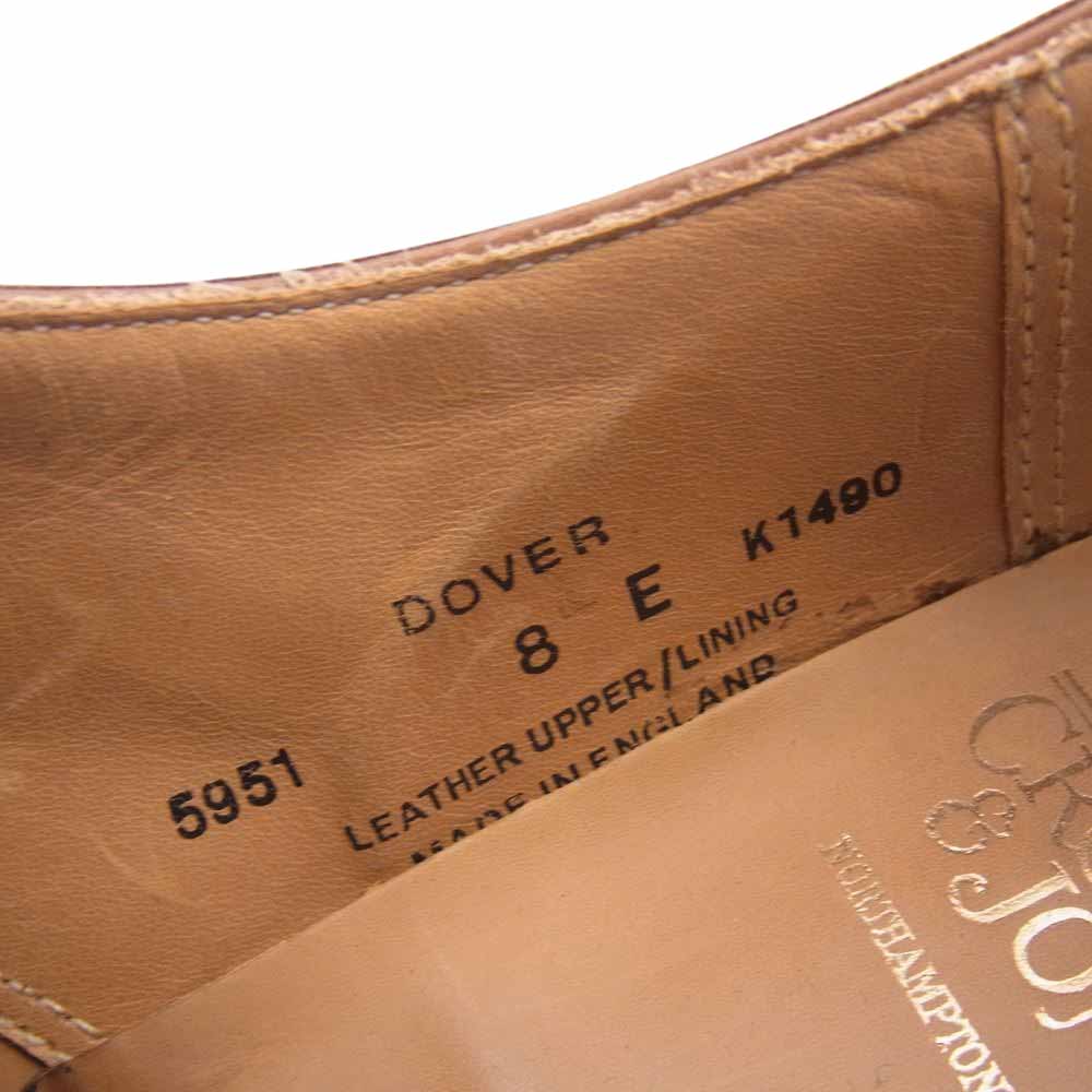CROCKETT&JONES クロケットアンドジョーンズ 5951-2115-01 英国製 DOVER 5951 メダリオン ウィングチップ シューズ  ブラウン系 8E【中古】