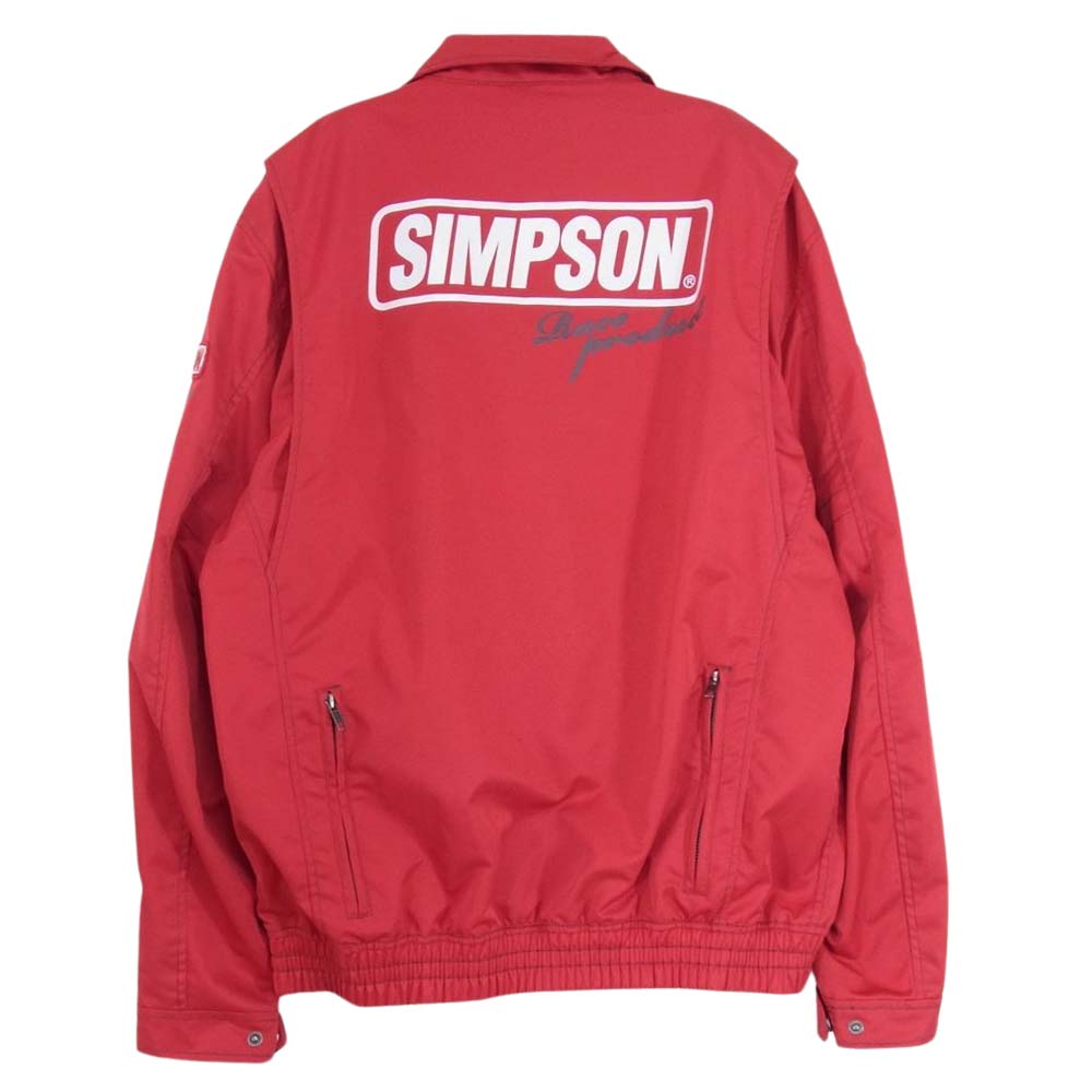 シンプソン 裏メッシュ ナイロン ジャケット レッド系 L【中古】