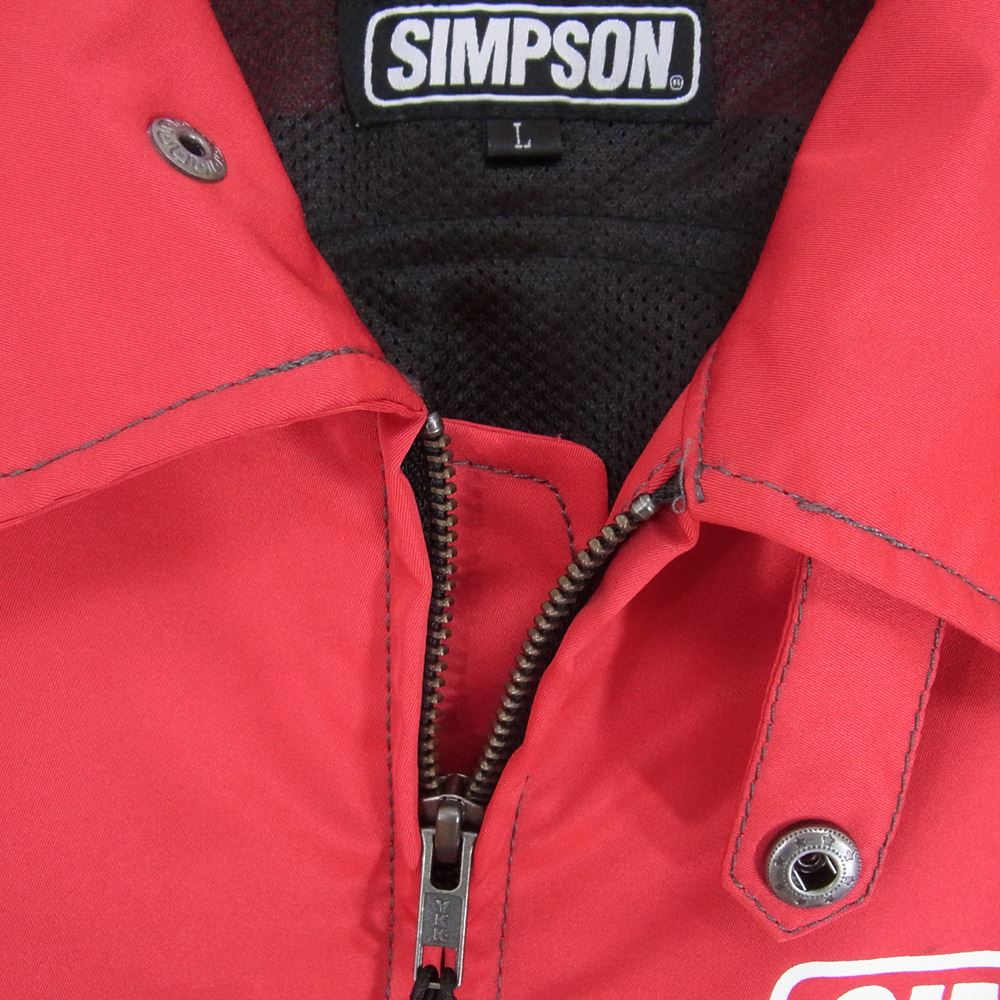 シンプソン 裏メッシュ ナイロン ジャケット レッド系 L【中古】