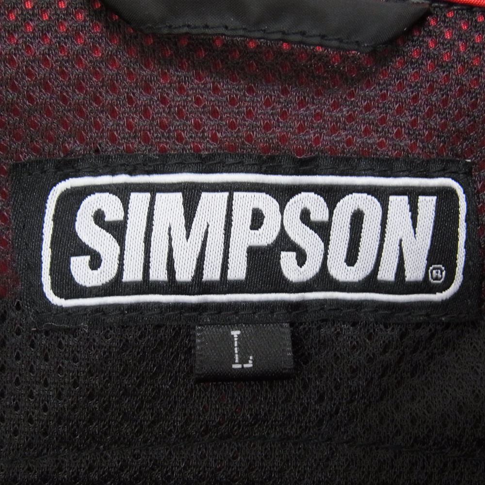 シンプソン 裏メッシュ ナイロン ジャケット レッド系 L【中古】