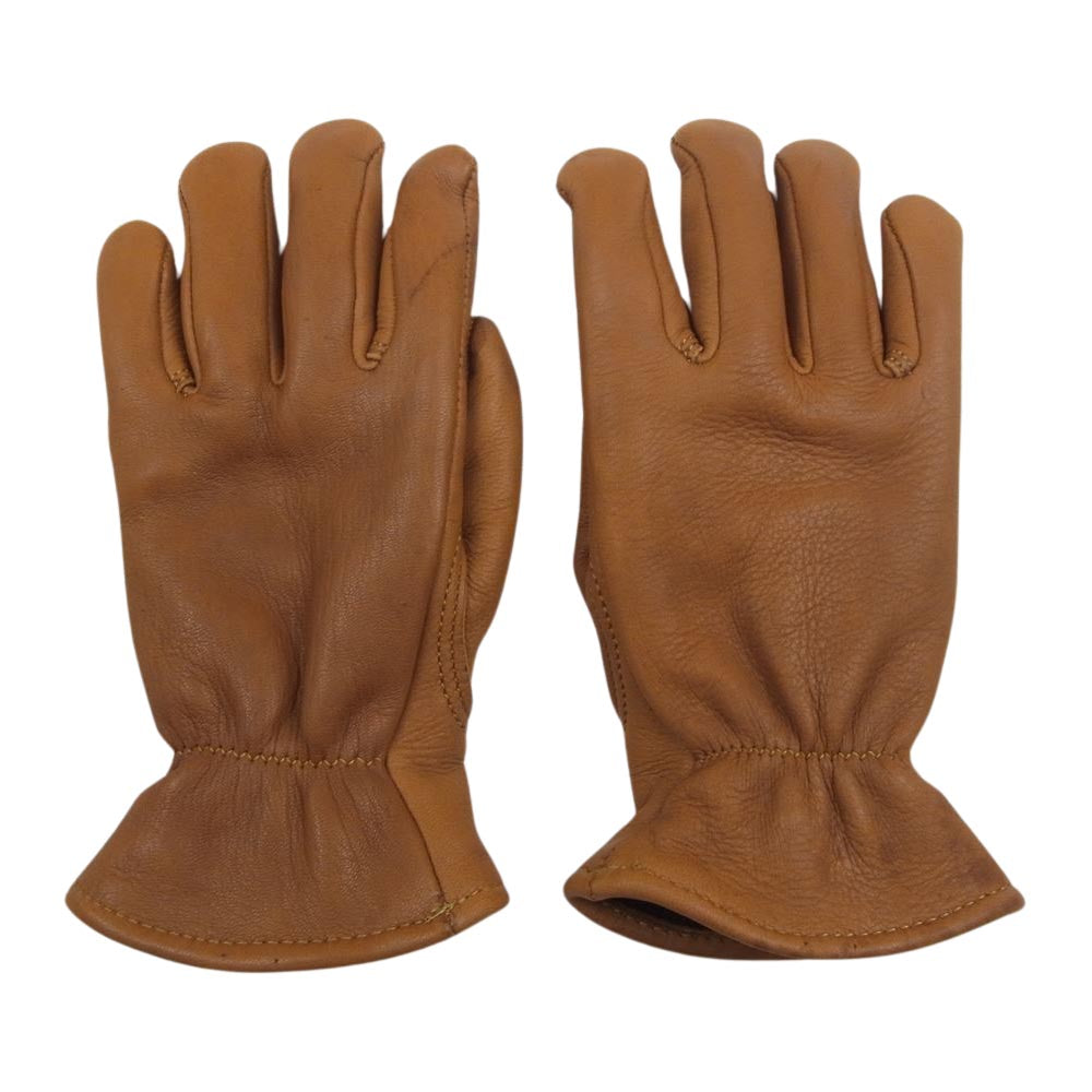 チャーチル Marverick Classic ディアスキン レザー シンサレート グローブ ブラウン ライトブラウン系 S【中古】