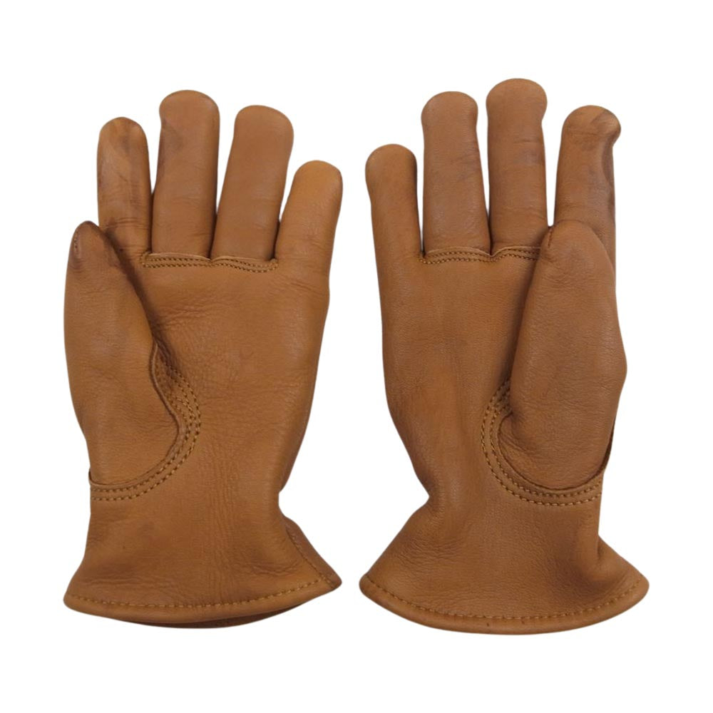 チャーチル Marverick Classic ディアスキン レザー シンサレート グローブ ブラウン ライトブラウン系 S【中古】