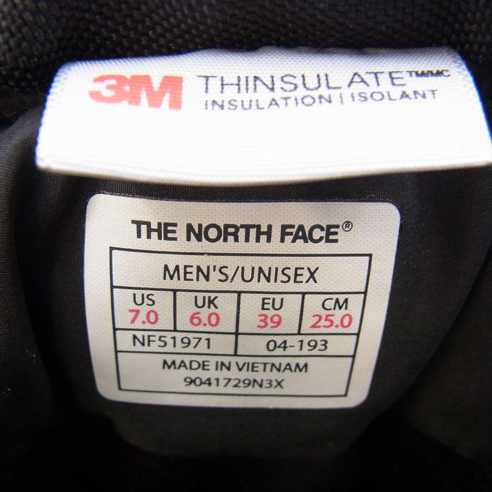 THE NORTH FACE ノースフェイス ブーツ  NF51971 GORE-TEX Nuptse Bootie ゴアテックス ヌプシブーティー スノーブーツ オレンジ系 25cm