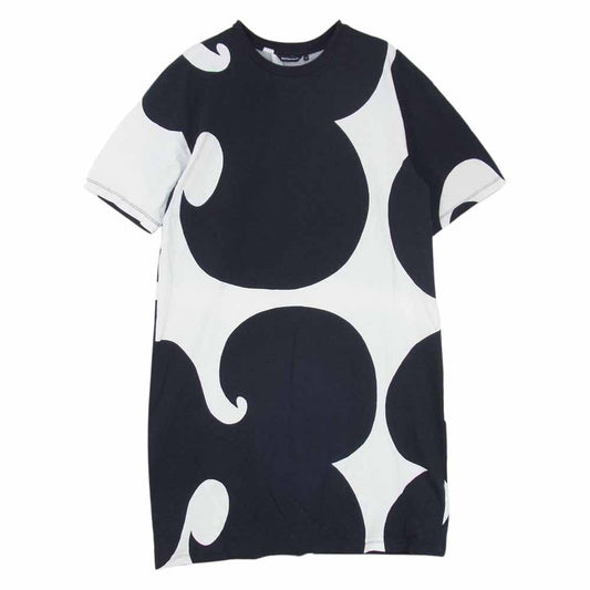 marimekko マリメッコ 半袖 ワンピース ブラック系 ホワイト系 M【中古】