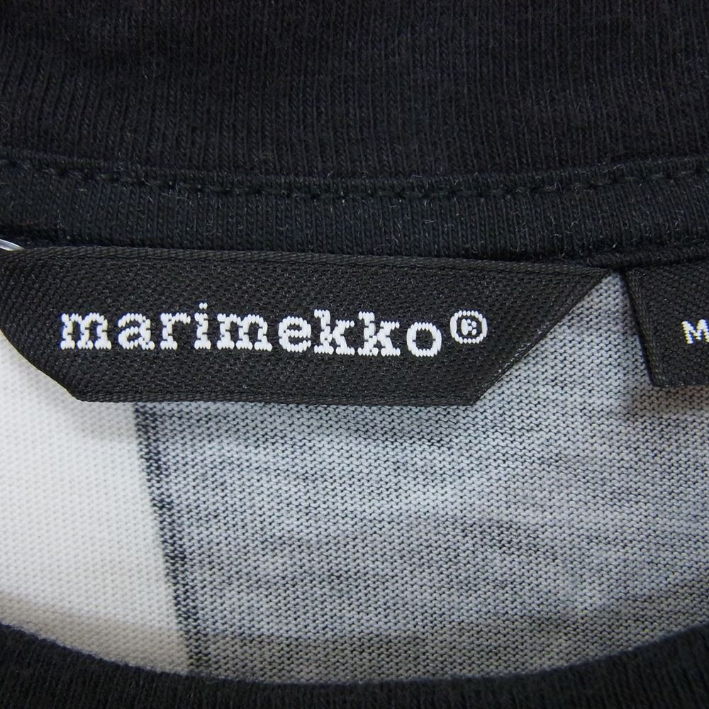 marimekko マリメッコ 半袖 ワンピース ブラック系 ホワイト系 M【中古】