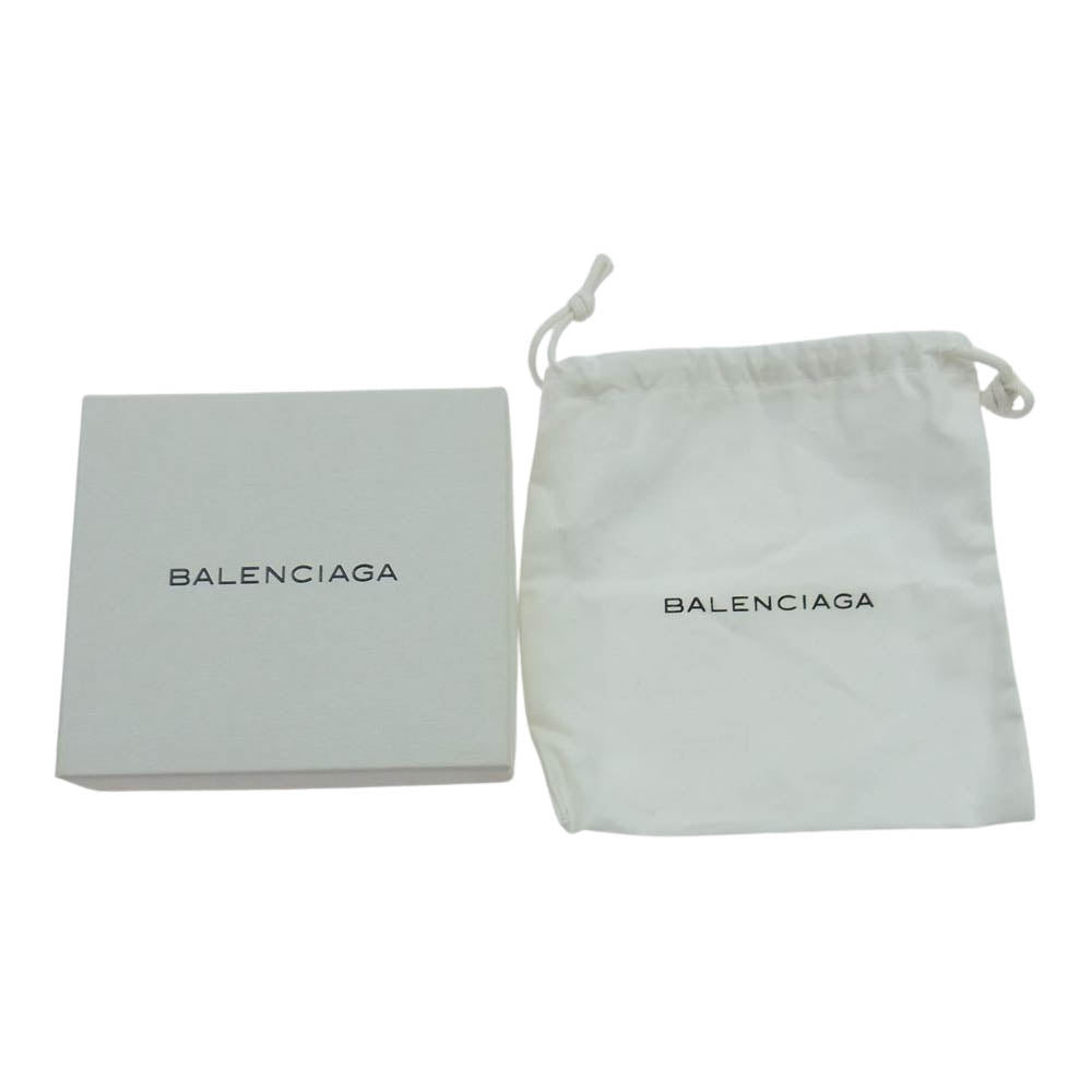 BALENCIAGA バレンシアガ レザーキーリング バッグチャーム グリーン系【中古】