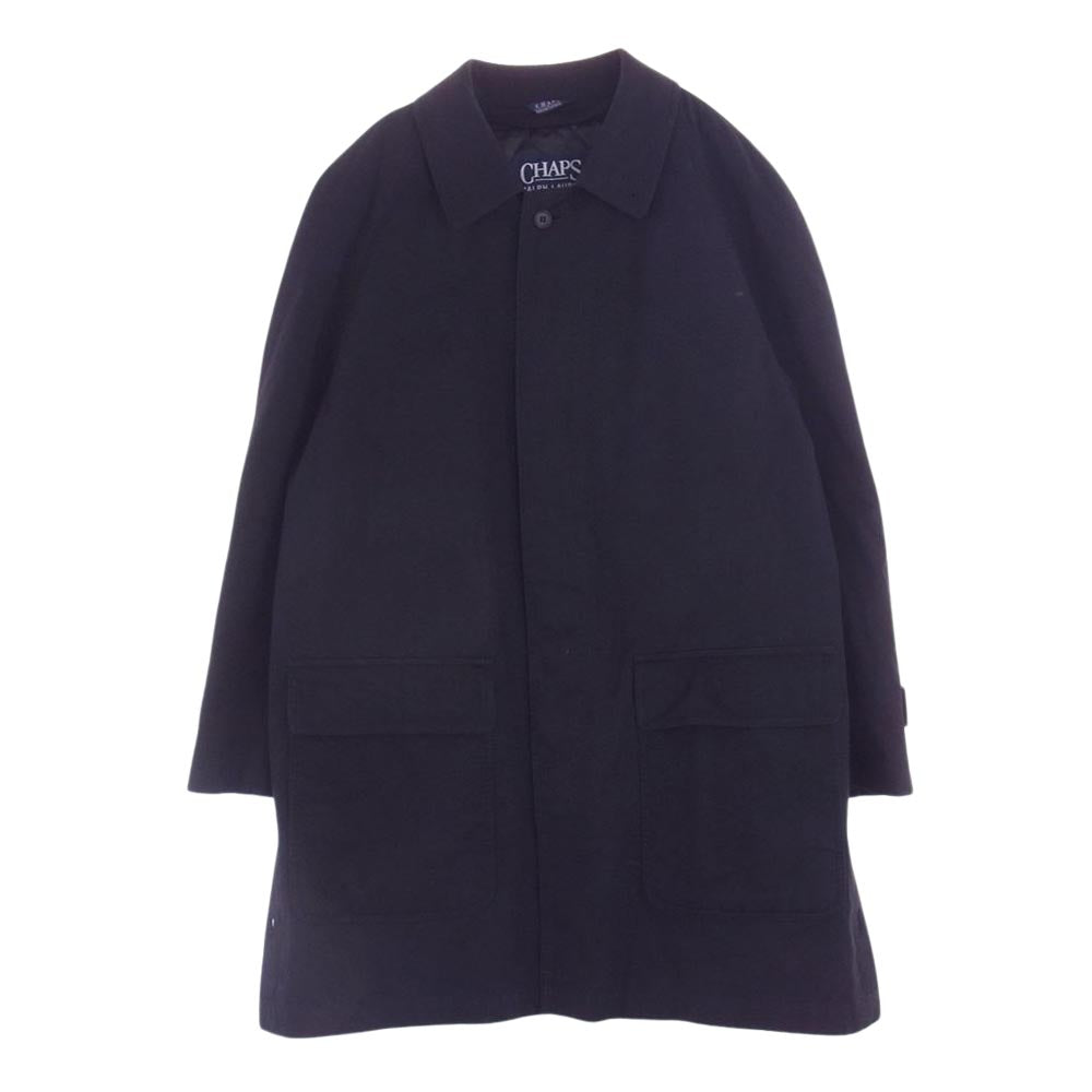 RALPH LAUREN ラルフローレン CHAPS 着脱可能裏地キルティングライナー付属 ステンカラー コート ブラック系 L【中古】