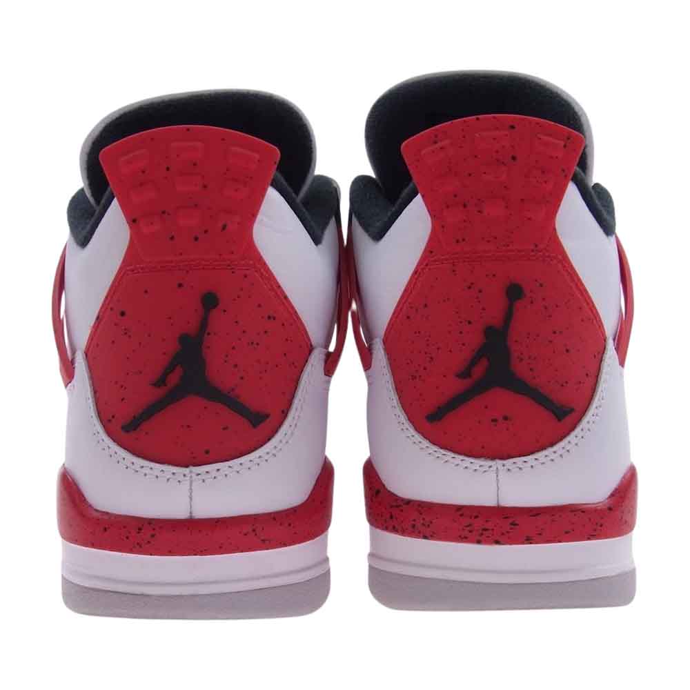 NIKE ナイキ DH6927-161 Air Jordan 4 Retro Red Cement AJ1 エアジョーダン レトロ レッドセメント スニーカー ホワイト系 ブラック系 レッド系 27cm【中古】