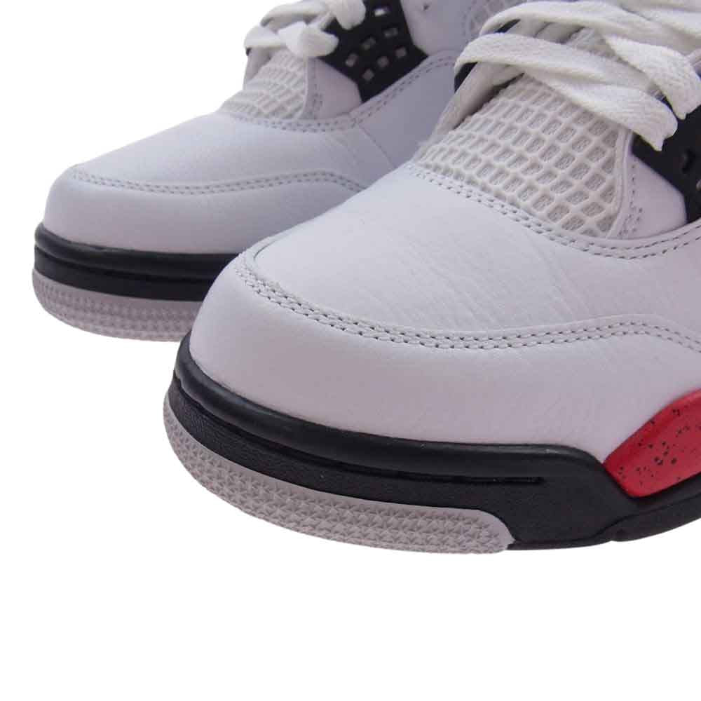 NIKE ナイキ DH6927-161 Air Jordan 4 Retro Red Cement AJ1 エアジョーダン レトロ レッドセメント スニーカー ホワイト系 ブラック系 レッド系 27cm【中古】