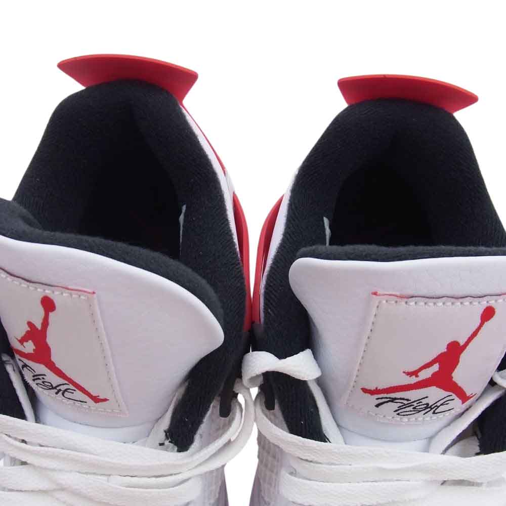 NIKE ナイキ DH6927-161 Air Jordan 4 Retro Red Cement AJ1 エアジョーダン レトロ レッドセメント スニーカー ホワイト系 ブラック系 レッド系 27cm【中古】
