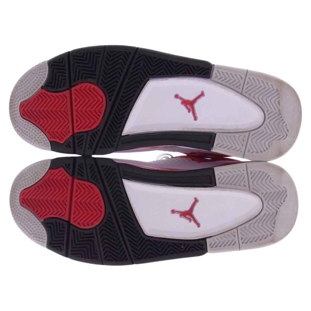 NIKE ナイキ DH6927-161 Air Jordan 4 Retro Red Cement AJ1 エアジョーダン レトロ レッドセメント スニーカー ホワイト系 ブラック系 レッド系 27cm【中古】