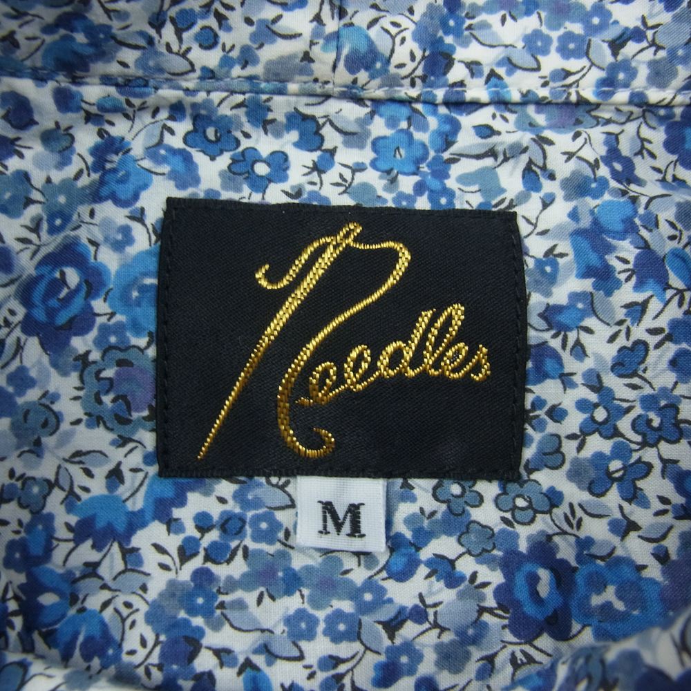 Needles ニードルス GL195 Ascot Collar EDW Gather Shirt アスコット カラー ギャザー シャツ 長袖 ブルー系 M【中古】