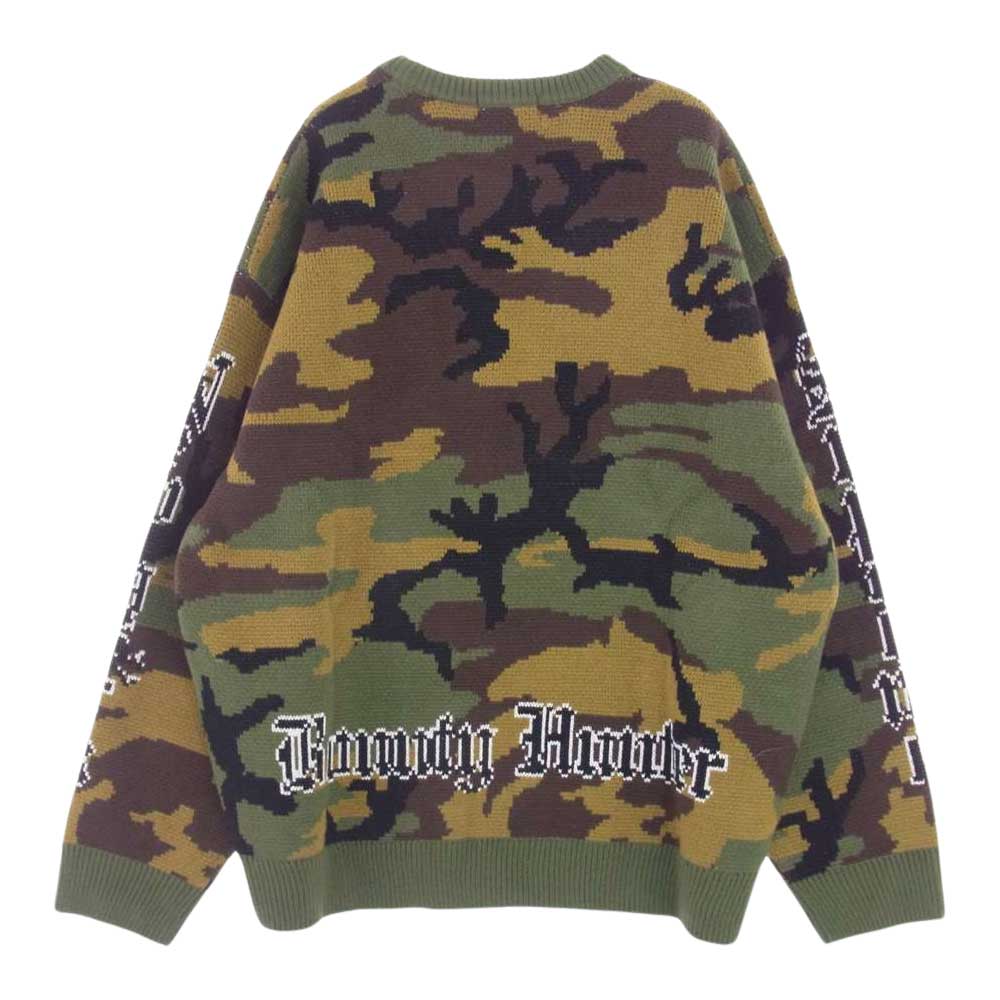Supreme シュプリーム 23AW Bounty Hunter Sweater バウンティーハンター スカル  ウッドランドカモ クルーネック ニット カーキ系 XL【新古品】【未使用】【中古】