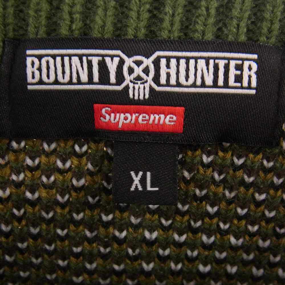 Supreme シュプリーム 23AW Bounty Hunter Sweater バウンティーハンター スカル  ウッドランドカモ クルーネック ニット カーキ系 XL【新古品】【未使用】【中古】