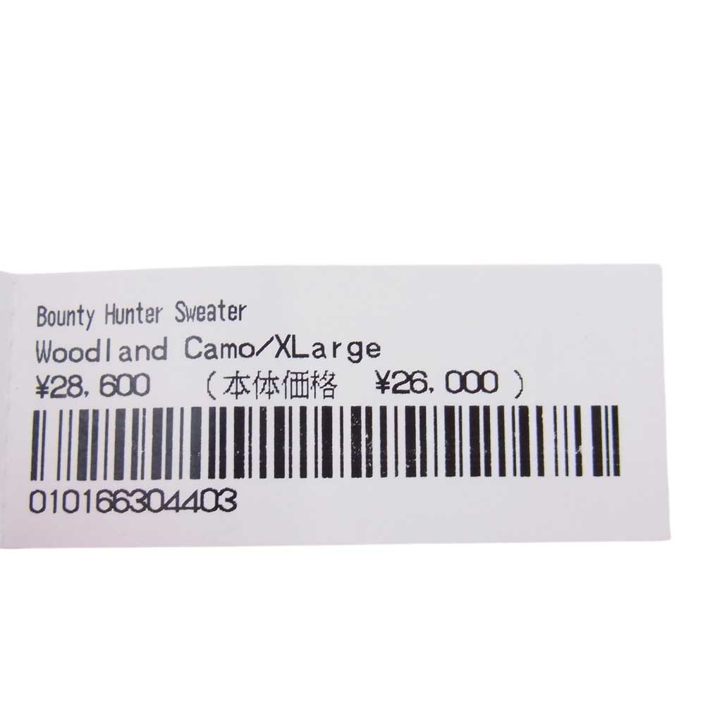 Supreme シュプリーム 23AW Bounty Hunter Sweater バウンティーハンター スカル  ウッドランドカモ クルーネック ニット カーキ系 XL【新古品】【未使用】【中古】