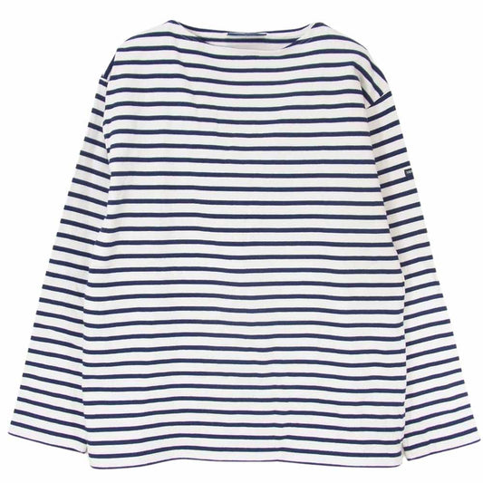 SAINT JAMES セントジェームス OUESSANT BORDER ウエッソン ボーダー カットソー オフホワイト系 ダークネイビー系 6【美品】【中古】