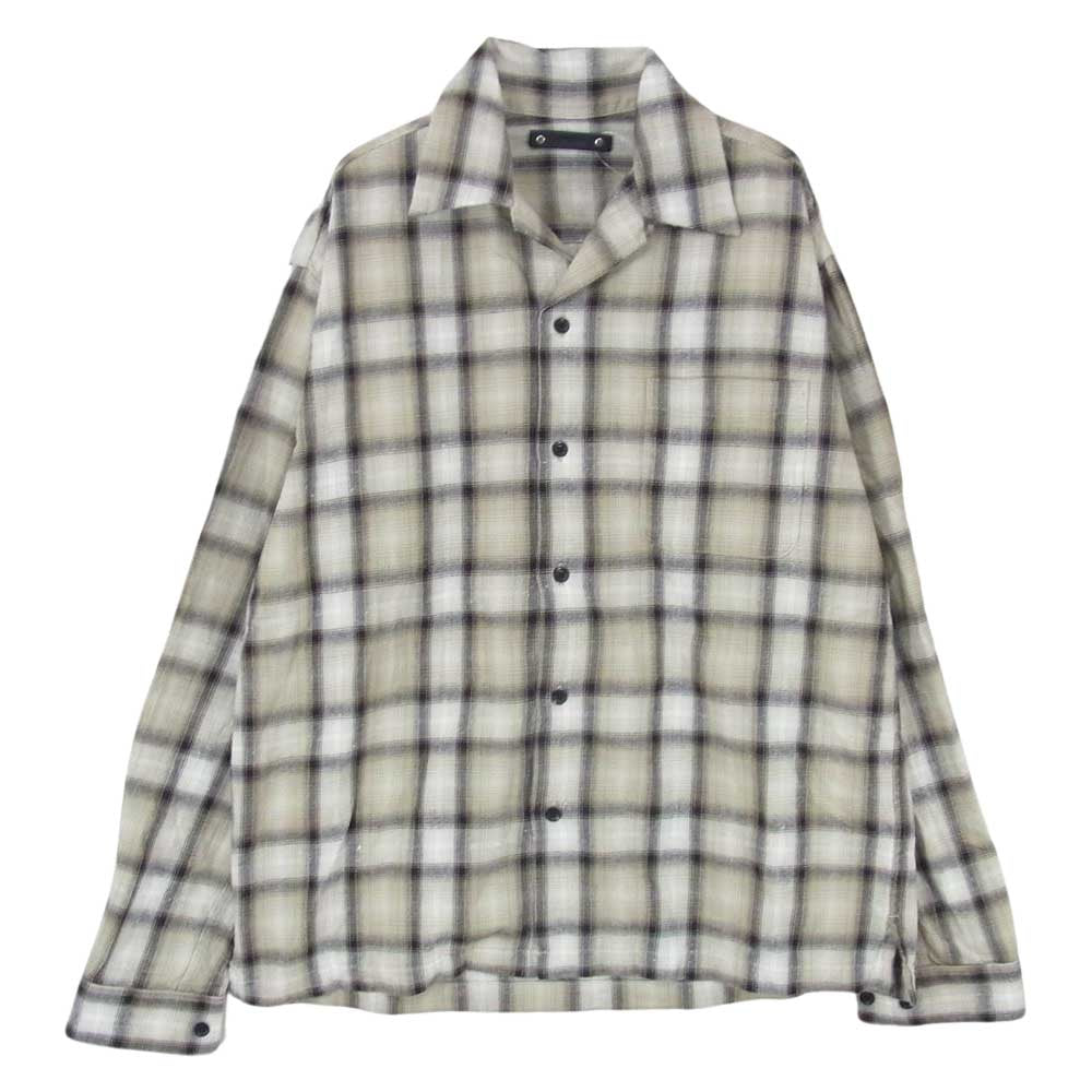 MINEDENIM マインデニム 2209-5002-67-012 V.Check Flannel Work SH チェック フランネル シャツ ベージュ系 1【中古】