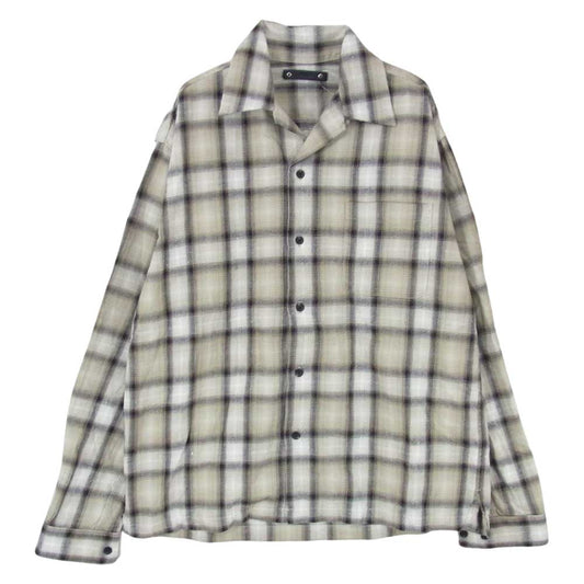 MINEDENIM マインデニム 2209-5002-67-012 V.Check Flannel Work SH チェック フランネル シャツ ベージュ系 1【中古】