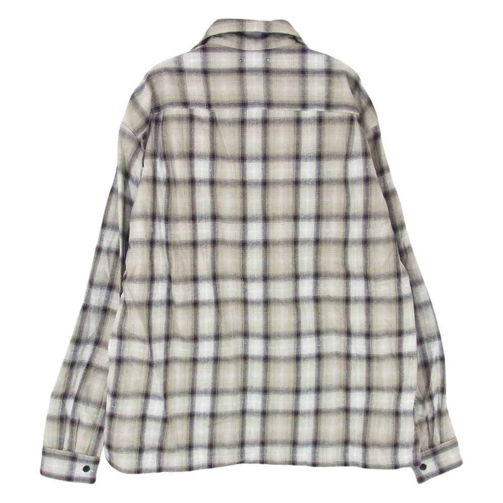 MINEDENIM マインデニム 2209-5002-67-012 V.Check Flannel Work SH チェック フランネル シャツ ベージュ系 1【中古】