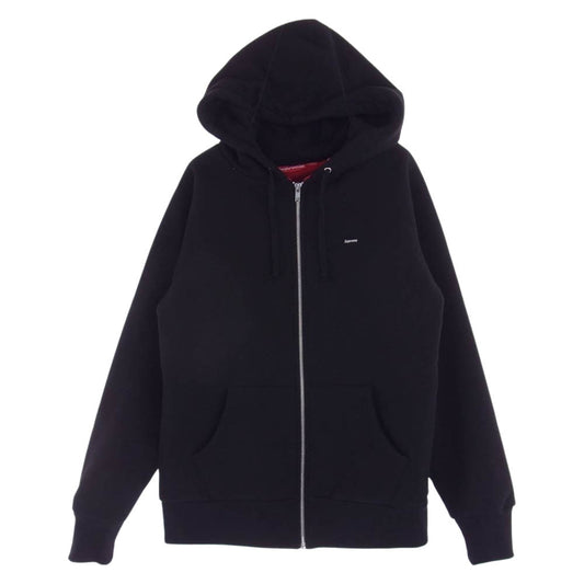 Supreme シュプリーム 15AW Small Box Thermal Zip Up Hoodie スモールボックス サーマル ジップアップ パーカー ブラック系【中古】