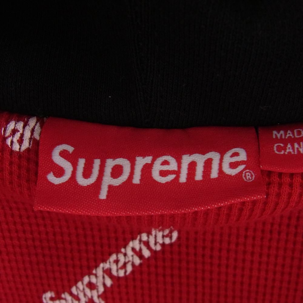 Supreme シュプリーム 15AW Small Box Thermal Zip Up Hoodie スモールボックス サーマル ジップアップ パーカー ブラック系【中古】
