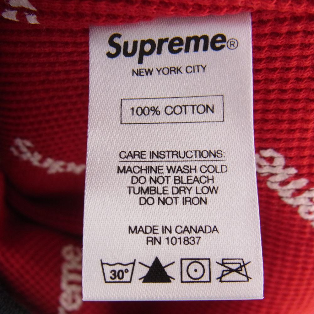 Supreme シュプリーム 15AW Small Box Thermal Zip Up Hoodie スモールボックス サーマル ジップアップ パーカー ブラック系【中古】