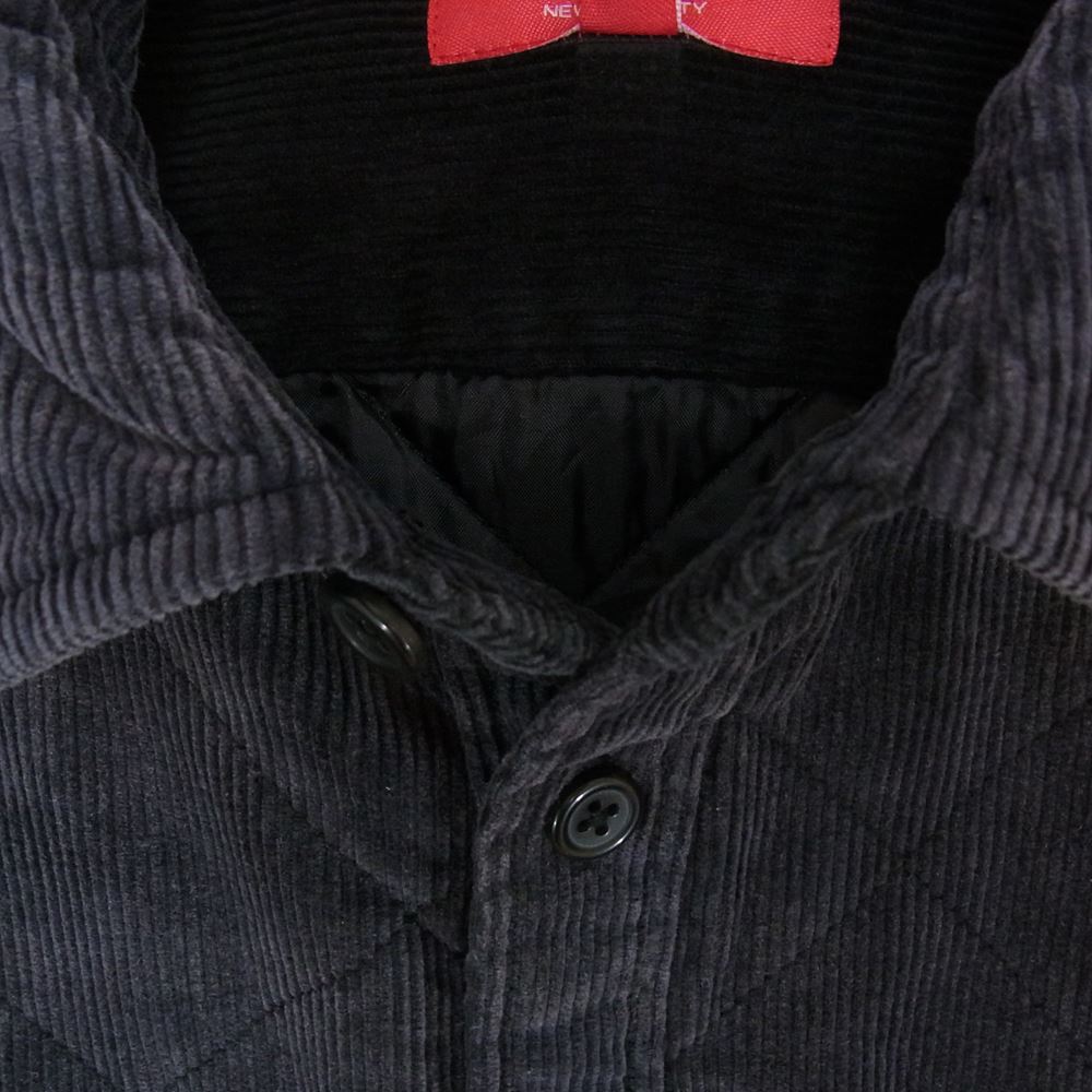 Supreme シュプリーム 22AW Quilted Corduroy Shirt キルト コーデュロイ 長袖 シャツ グレー系 M【中古】