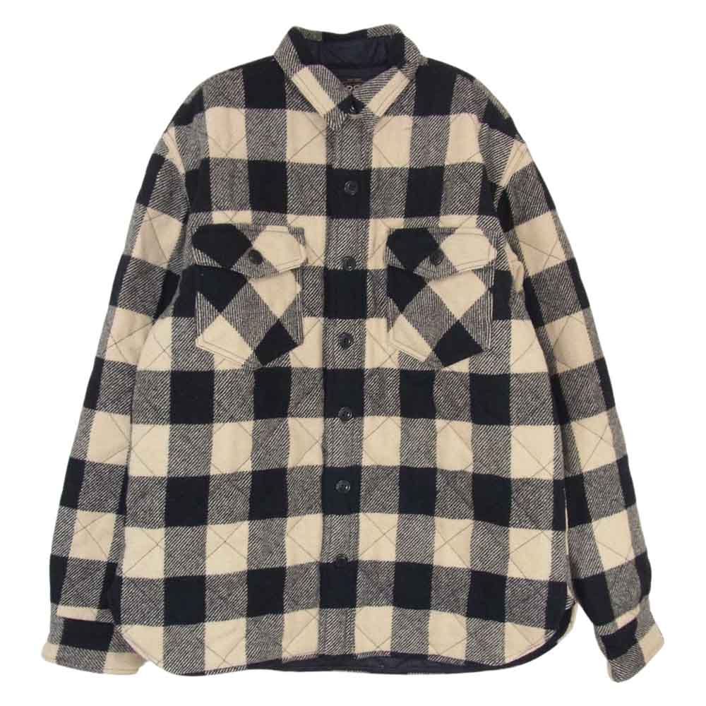 RRL ダブルアールエル for Ron Herman ロンハーマン キルティング シャツ ジャケット ブラック系 オフホワイト系 M【中古】