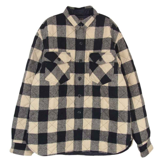 RRL ダブルアールエル for Ron Herman ロンハーマン キルティング シャツ ジャケット ブラック系 オフホワイト系 M【中古】