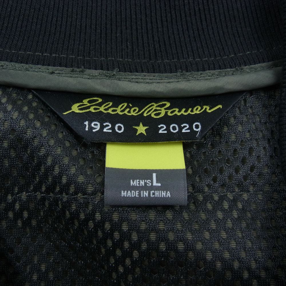 Eddie Bauer エディー・バウアー 100YEARS 100周年 スカイキルト ジャケット ジップアップ ブルゾン カーキ系 L【中古】