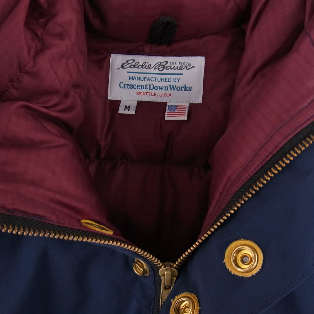 Eddie Bauer エディー・バウアー クレセントダウンワークス別注 モンターニュ ダウンジャケット ネイビー系 M【中古】