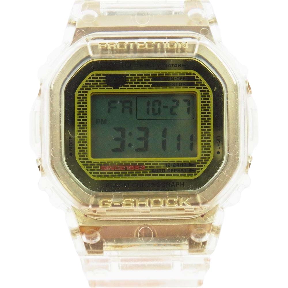 G-SHOCK ジーショック DW-5035E-7  35周年記念限定モデル GLACIER GOLD グレイシア ゴールド クリア スケルトン 腕時計 ウォッチ クリア系 ゴールド系【新古品】【未使用】【中古】