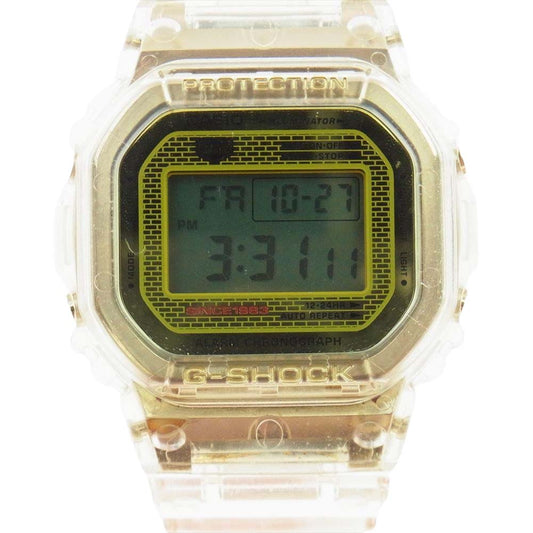 G-SHOCK ジーショック DW-5035E-7  35周年記念限定モデル GLACIER GOLD グレイシア ゴールド クリア スケルトン 腕時計 ウォッチ クリア系 ゴールド系【新古品】【未使用】【中古】