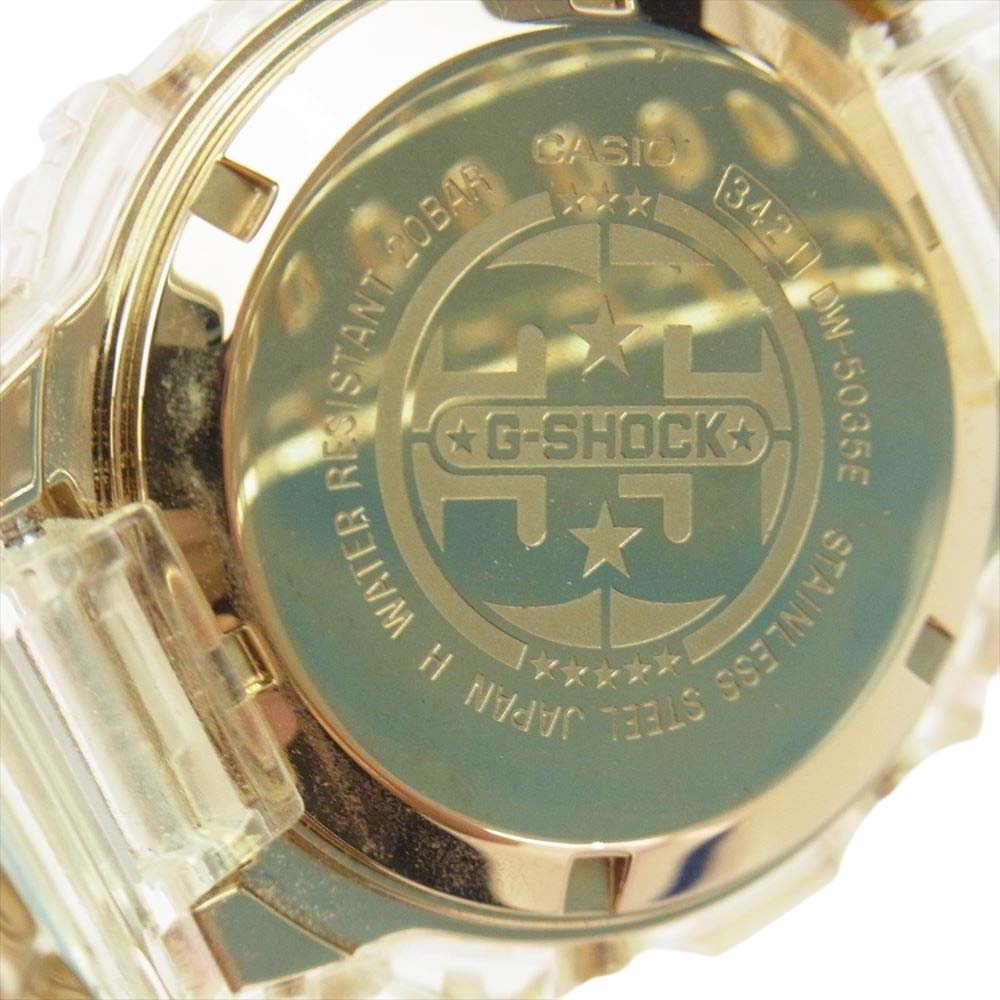 G-SHOCK ジーショック DW-5035E-7  35周年記念限定モデル GLACIER GOLD グレイシア ゴールド クリア スケルトン 腕時計 ウォッチ クリア系 ゴールド系【新古品】【未使用】【中古】