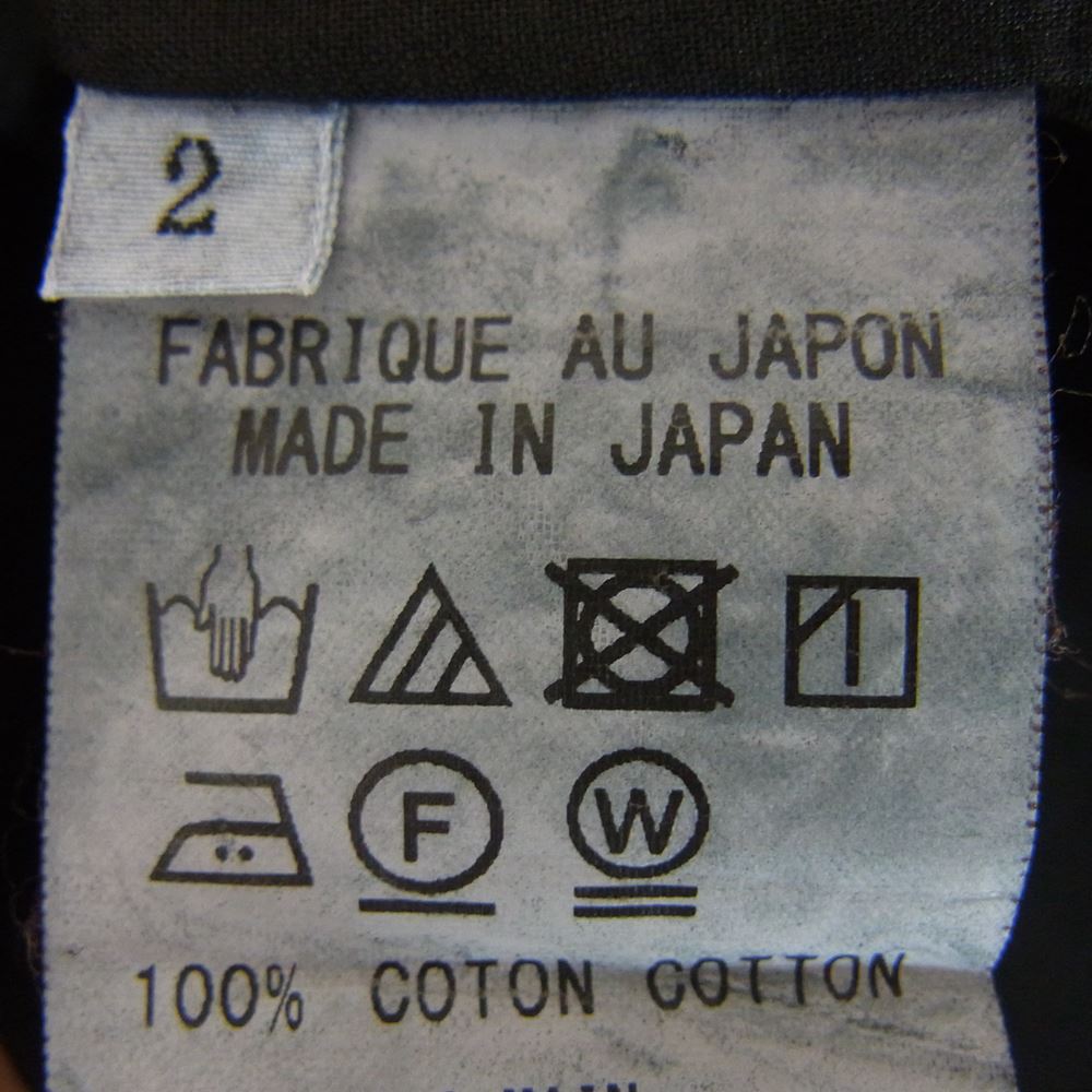 Y's Yohji Yamamoto ワイズ ヨウジヤマモト YW-B07-003 製品染め 前二重 レイヤード ステッチ 長袖 シャツ ブラック系 2【中古】