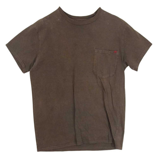 VISVIM ビズビム 13AW 0113205010018 MUD POCKET TEE S/S GIZA45 DK MUD 半袖 泥染めＴシャツ  ブラウン系 2【中古】
