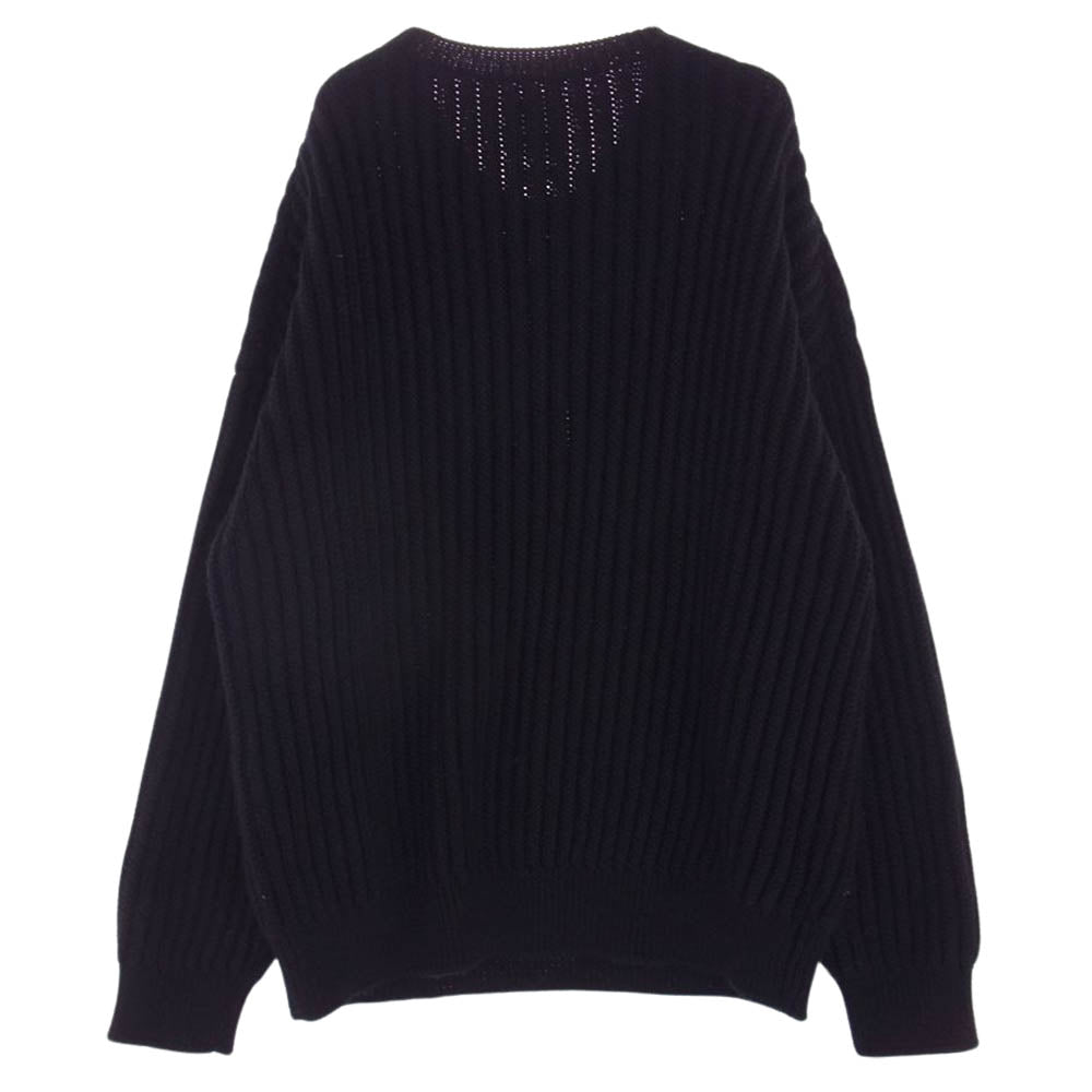 VISVIM ビズビム 20AW 0120405012001 AMPLUS CREW L/S W/L アンプラス クルー ニット セーター ブラック系 3【美品】【中古】