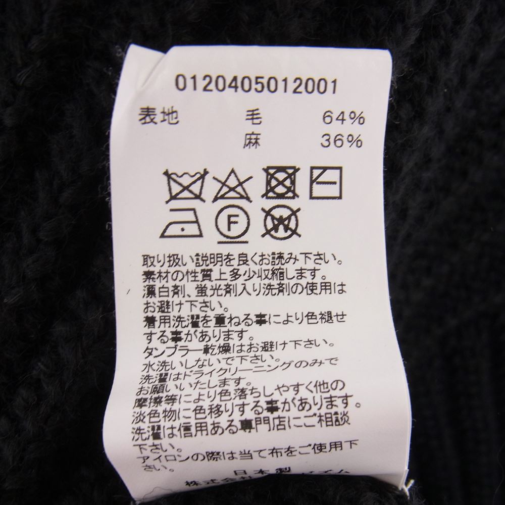 VISVIM ビズビム 20AW 0120405012001 AMPLUS CREW L/S W/L アンプラス クルー ニット セーター ブラック系 3【美品】【中古】