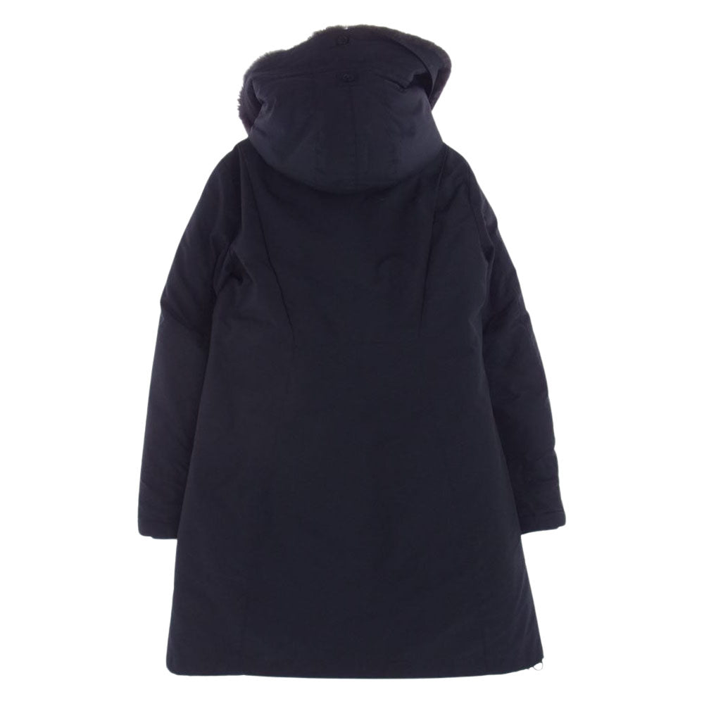 WOOLRICH ウールリッチ 1602177 国内正規品 60/40 RAMAR CLOTH ラマ― クロス ラビットファー ダウン コート ジャケット ネイビー系 XS【中古】