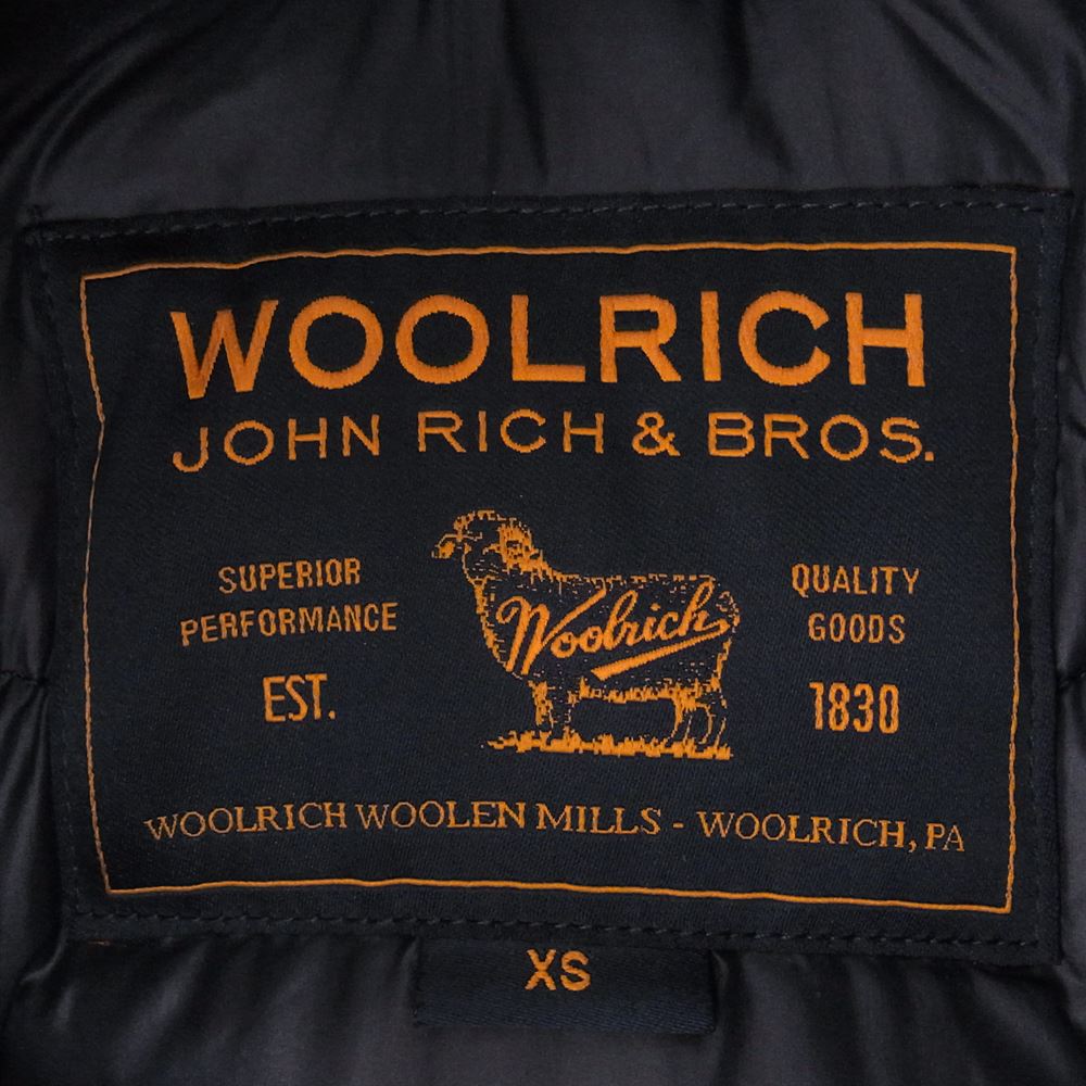 WOOLRICH ウールリッチ 1602177 国内正規品 60/40 RAMAR CLOTH ラマ― クロス ラビットファー ダウン コート ジャケット ネイビー系 XS【中古】